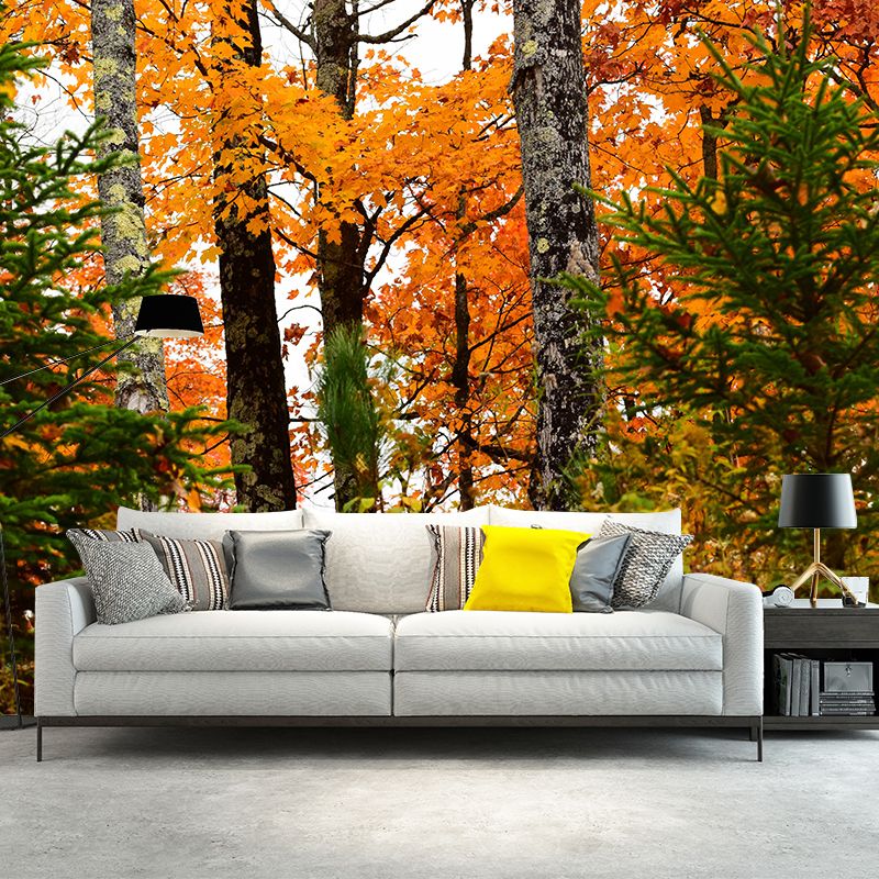 Forest Mural Wallpaper Scenery Modern Waterproof Wall Art for Living Room