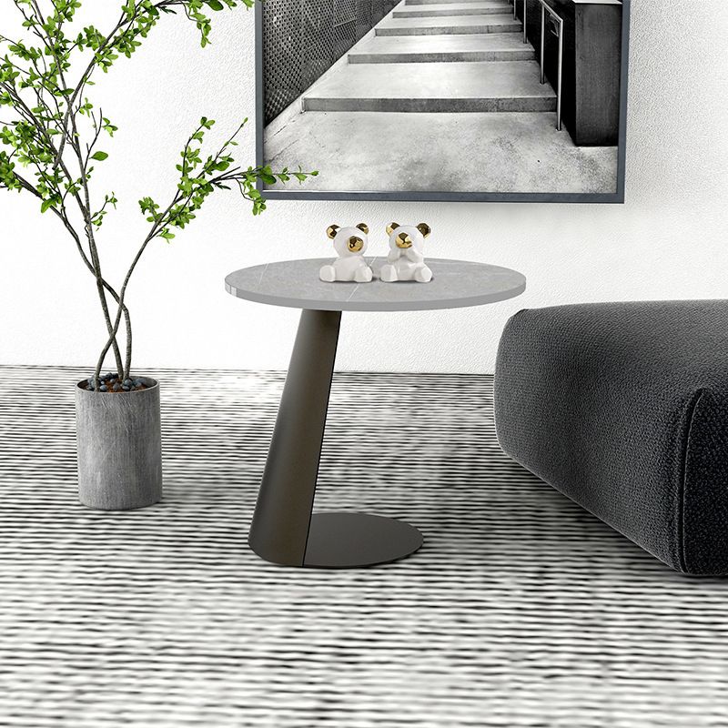 3 Legs Base Cocktail Table Rock Top Metal Base Rectangle Coffee Table