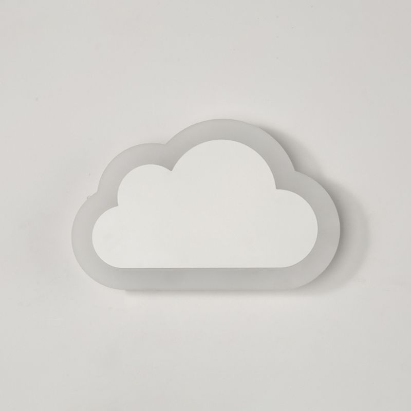 Stile per bambini unica sfumatura sfondata in metallo 1 illuminazione montata a parete