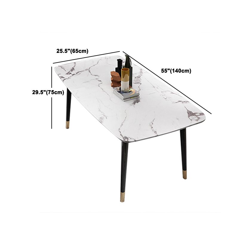 Glam Style Sintered Stone Dining Set Rectangle 1/2/4/6/7 Pieces Dining Set