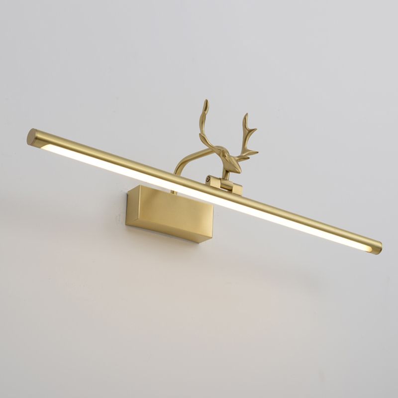 Mid-secolo stile di lusso a parete lineare a parete vanity luci in metallo illuminazione da vanità con corna