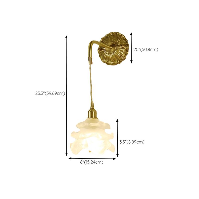 Modern Style Glass Wall Lamp Creative Wall Light Sconce for Bedroom