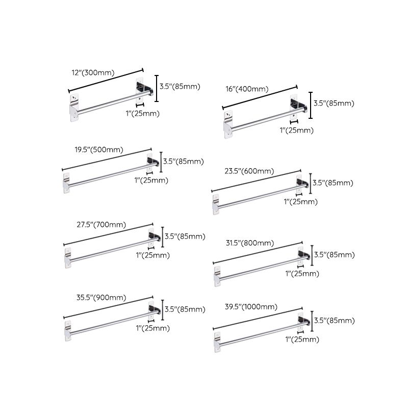 3-Piece Stainless Steel Bathroom Accessory Set Modern Chrome Slipper Stand