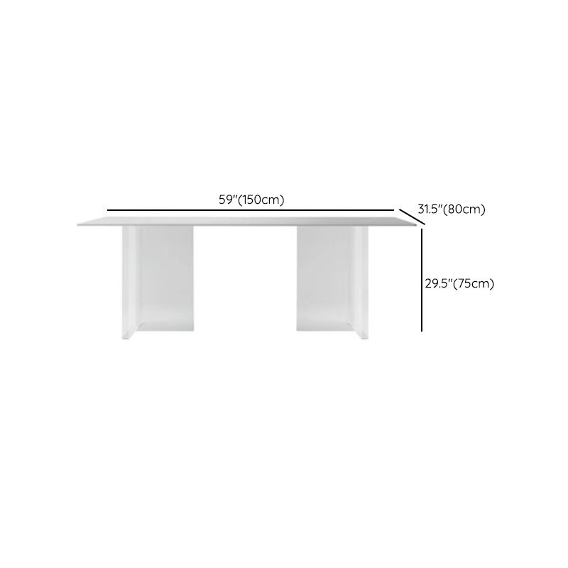 Modern 1/7 Pieces Dining Set Stone Rectangle Dining Table for Kitchen