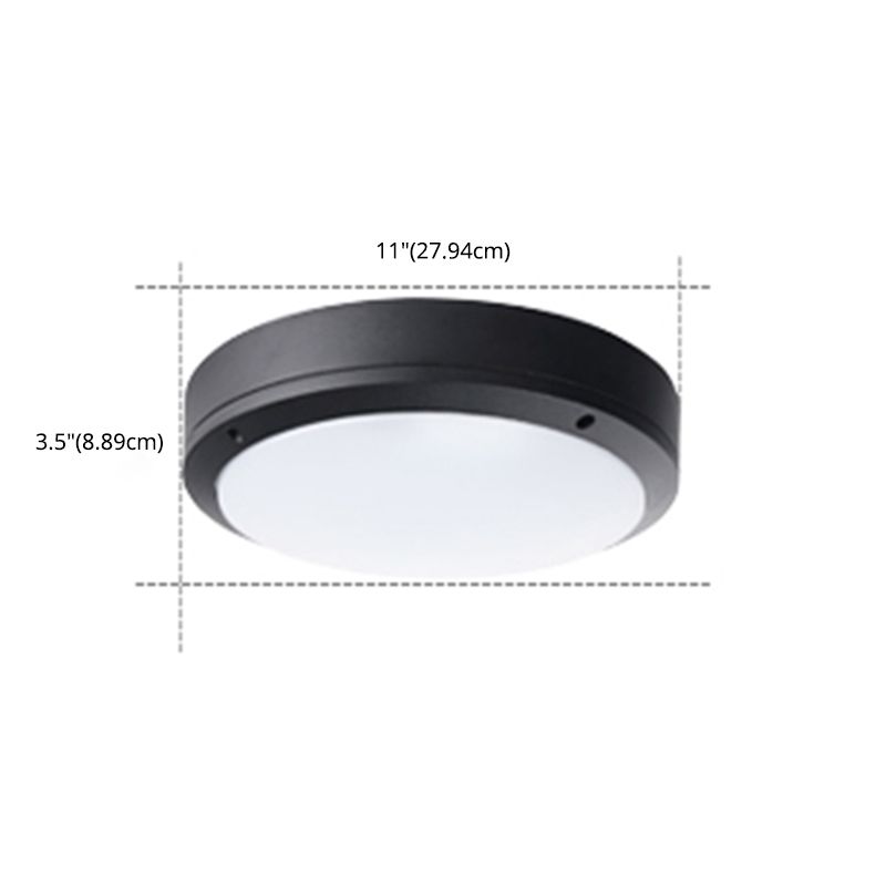 Minimalist Drum LED Flush Mount Light Aluminum Outdoor Flush Mount Ceiling Light