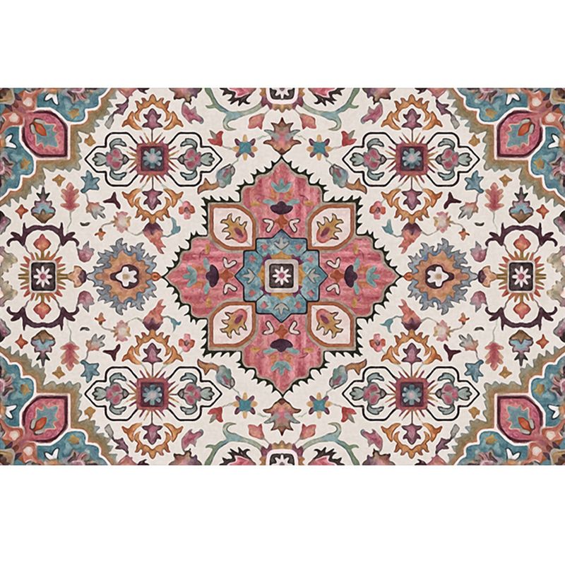 Western Living Room Rug Multicolor Tribal Printed Carpet Synthetics Non-Slip Backing Washable Indoor Rug