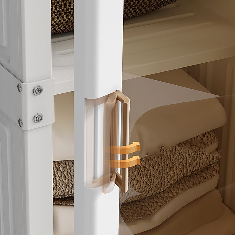 Modern Folding Plastic Wardrobe Freestanding Wardrobe with Shelves