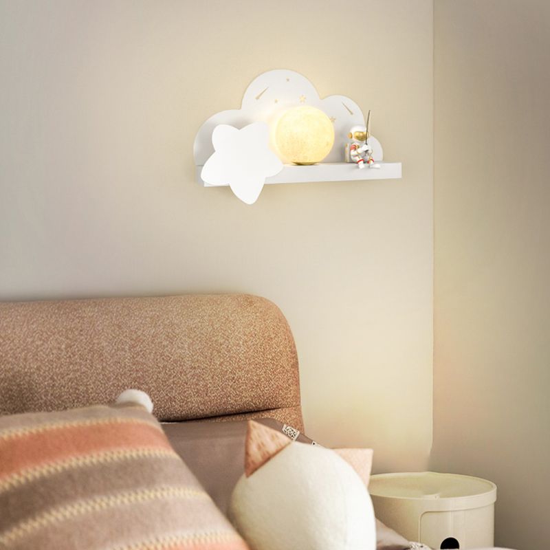 Modern Style Spherical Shape Wall Sconce Metal 1 Light Wall Lighting for Bedroom