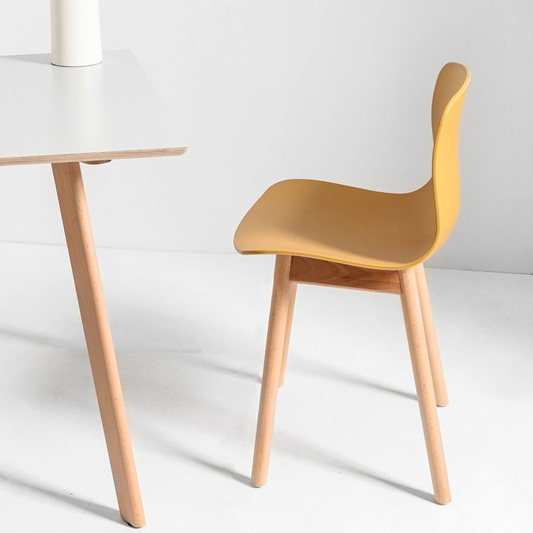Contemporary Style Dining Armless Chair Wooden Dining Side Chair for Kitchen