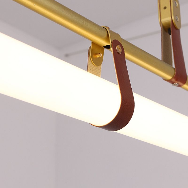 Iluminación colgante moderna luz colgante de isla lineal para comedor