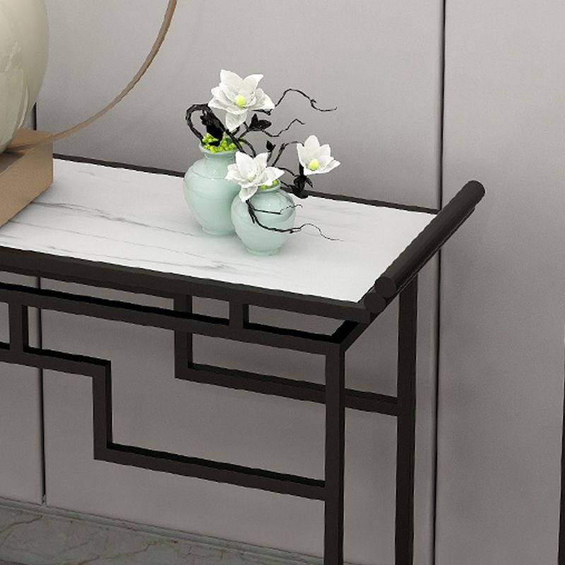 31.5" Tall Marble Table Glam 1-Shelf Console Accent Table for Hall