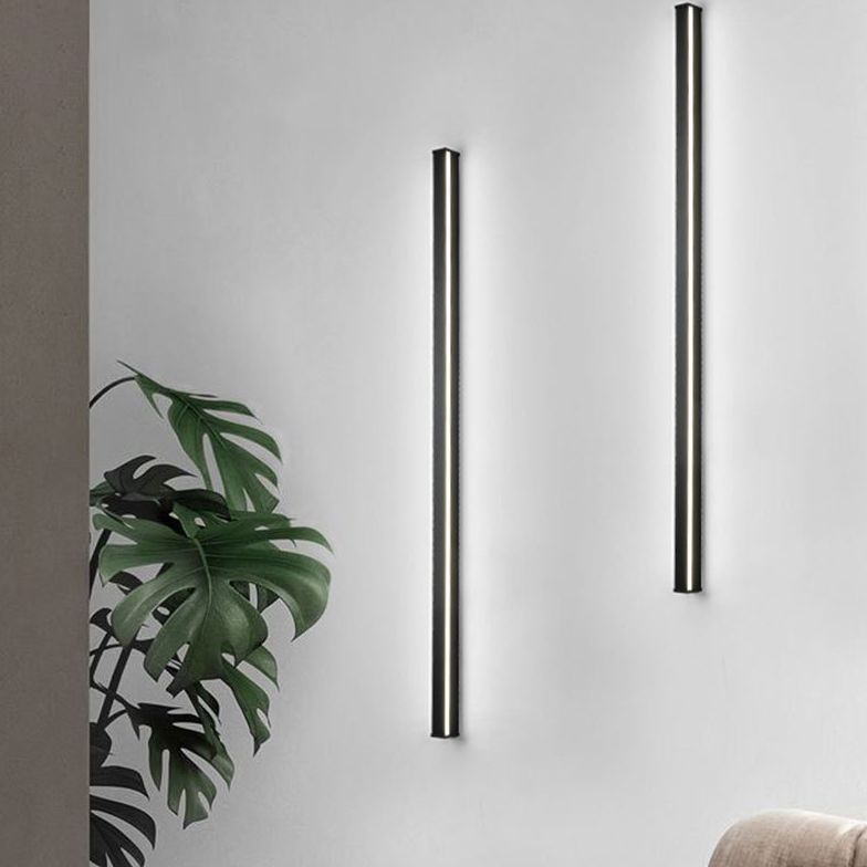 Linear Wall Sconce Modern Minimalist Style Plastic 1 Light Sconces for Restaurant Bedroom