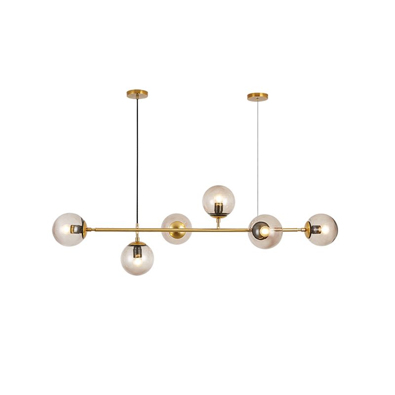 Nordic Dining Chandelier Lamp Dining Room Modern Glass Shade Ceiling Hanging Lamp Fixture