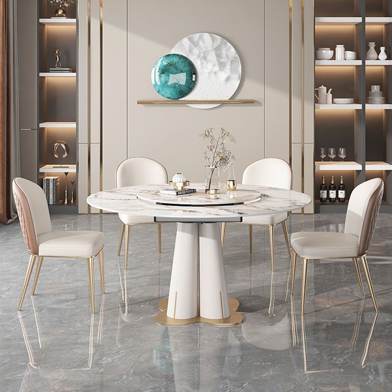 Glam Rectangle Table Set 1/3/4/5/7/9 Pieces Dining Set for Home Use