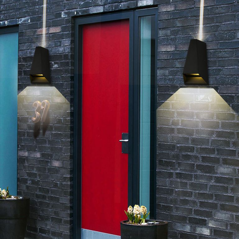 Moderno Minimalista Geométrico Geométrico ARRIBA LED MALA MEAL METAL 2 luces de luces 2 luces