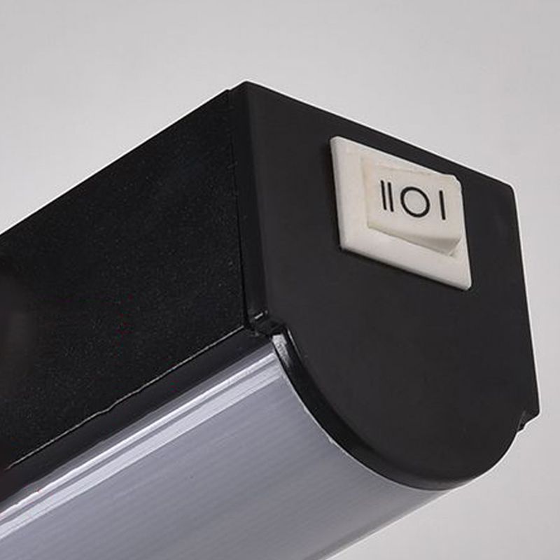 Metall Linear Wandleuchte moderne 1-Lichtspiegel Wandhalterung Licht in Schwarz