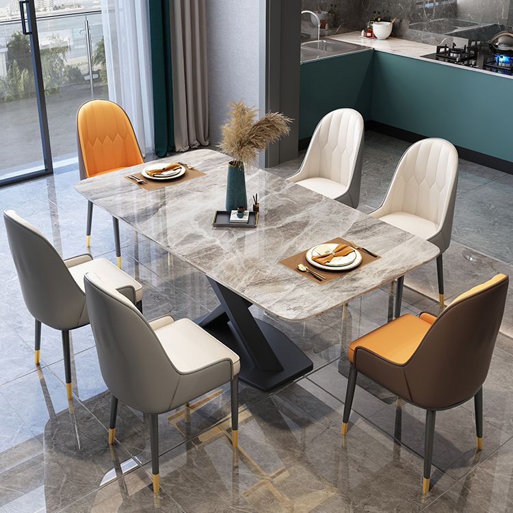 Stone Dining Room Collection Traditioneller, luxuriöser Esstisch mit Sockel