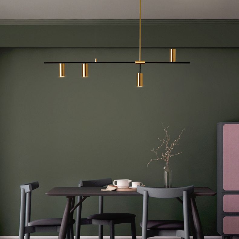 Cylinder Island Pendant Lights Ultra-Contemporary Metallic Island Pendant Lights for Restaurant