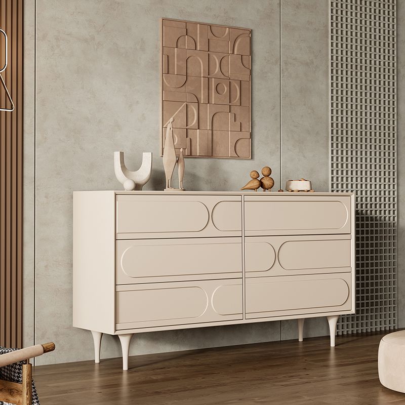 15.6-inch W Storage Chest Contemporary Solid Wood Dresser with 5/6 Drawers