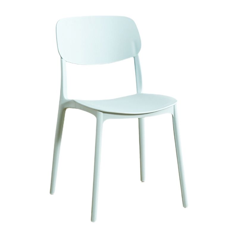 Home Scandinavian Side Chair Stackable Open Back Plastic Dining Room Chair