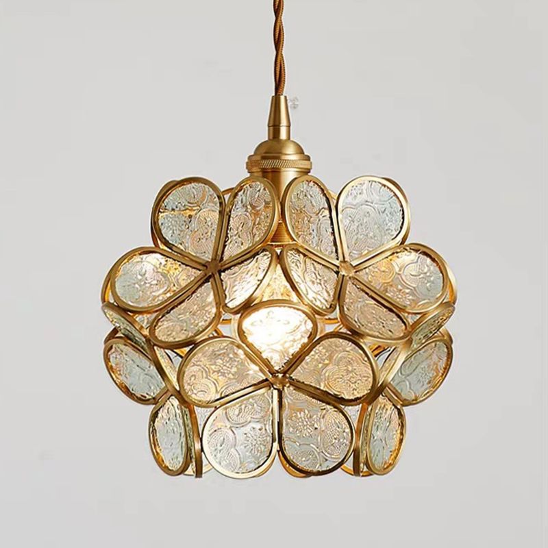 Modern Style Unique Shape Hanging Light Glass 1 Light Hanging Lamp for Bedroom