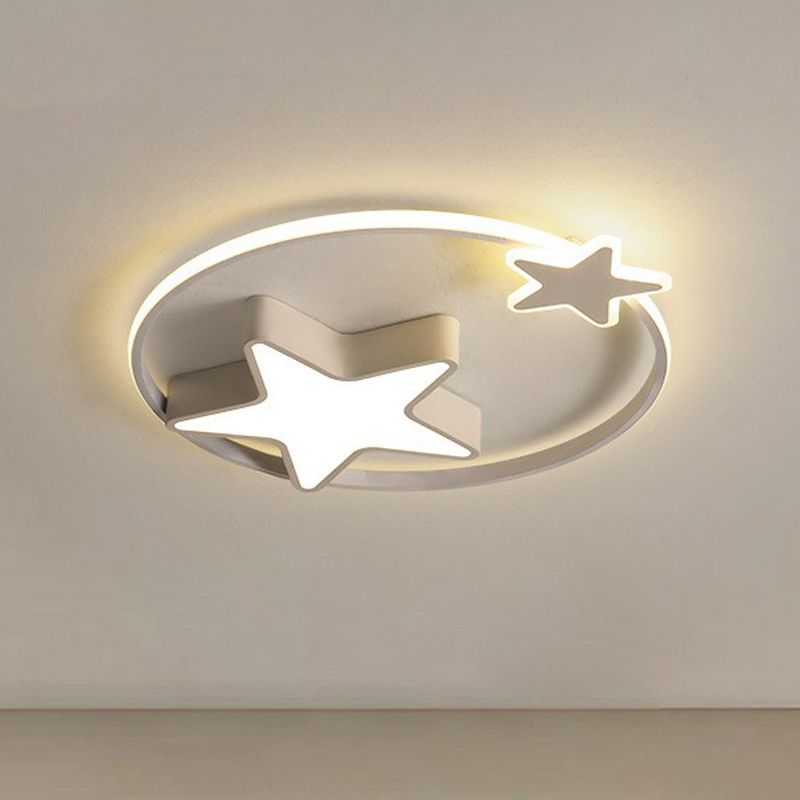Nordic ster- en ringvormige inbouwverlichting metalen kinderkamer LED-inbouwarmatuur