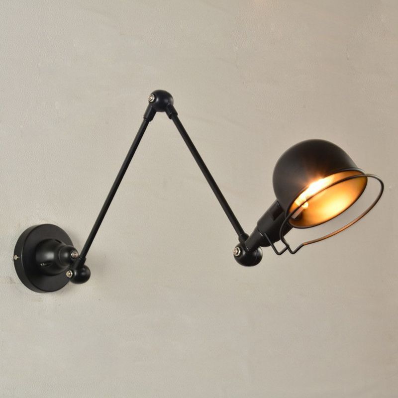 Modern Style Curved Arm Shape Wall Sconce Ceramic 1 Sconce Light in White/Black