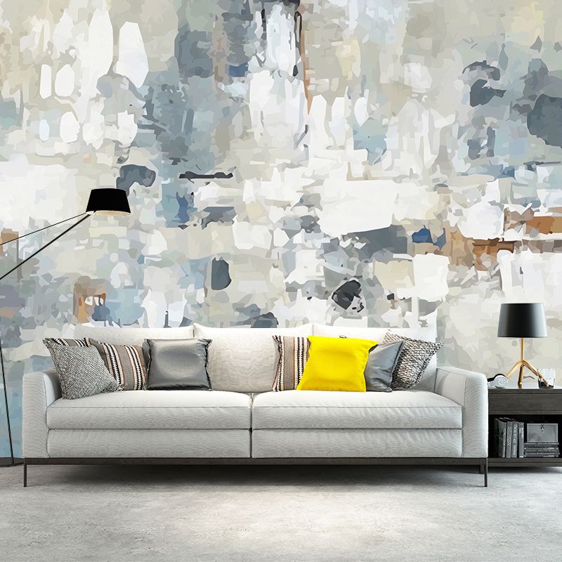 Beige Reclaimed Surface Wall Art Stain-Resistant Mural Wallpaper for Accent Wall