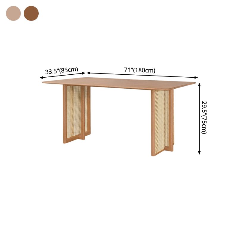 Eschenholz-Massivholz-Esstisch, Holzfarbe, Schlichtheit, fester Tisch für das Esszimmer