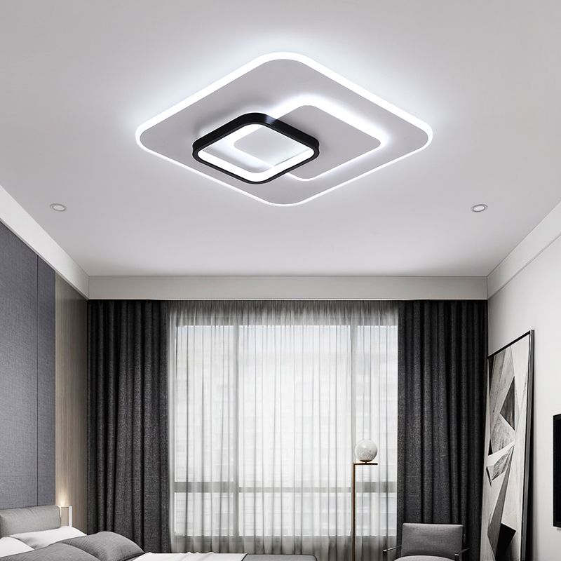 Luminaire de plafond encastré contemporain, plafonniers LED pour chambre à coucher