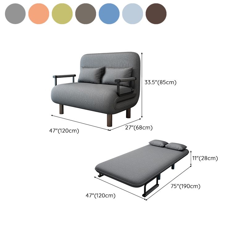 Contemporary Foldable Futon Sleeper Metal Futon and Mattress