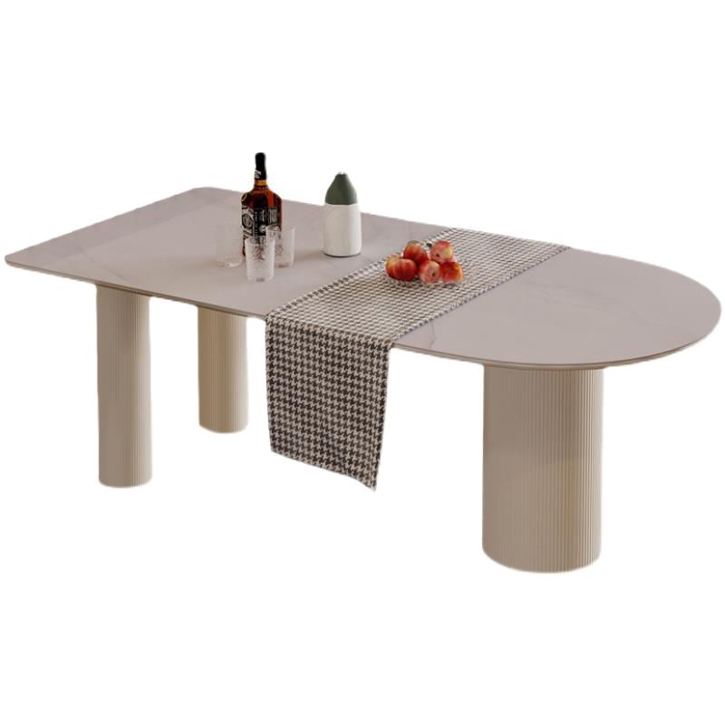 Free Form Stone Top Dining Table Modern Tripod Dining Table for Restaurant