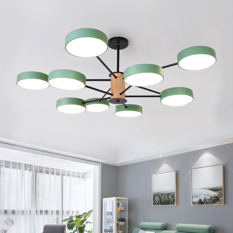 Éclairage de lustre ramifiant nordique LED de salon en acrylique LED Plafond