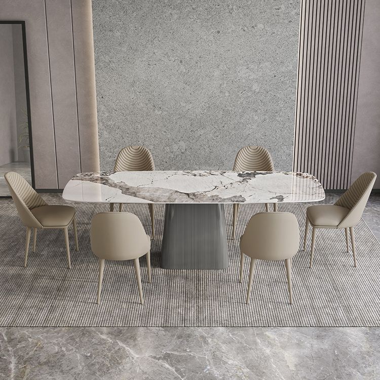Modern Kitchen Stone Furniture 1/4/5/7 Pieces Rectangle Dining Room Table with Side Chairs