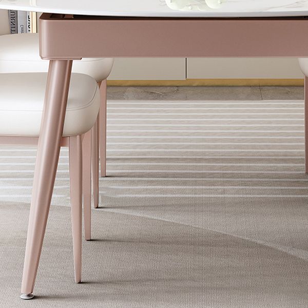Glam Foldable Stone Dining Room Stainless Steel Base for Dining Room