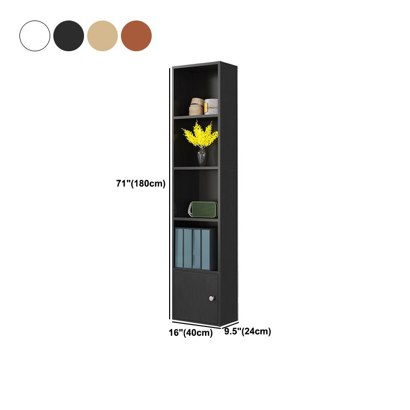 Closed Wooden Bookshelf Modern Home Living Room Standard Bookcase with Door