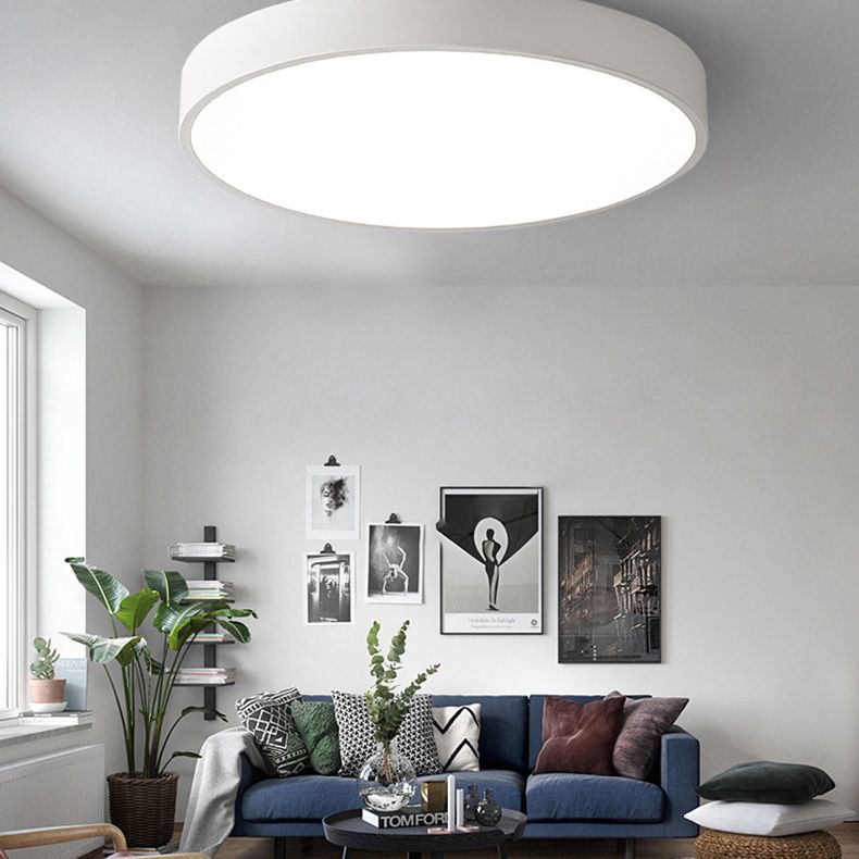 Metal Geometric Flush Mount Ceiling Lighting Fixture Modern Style 1-Light Flush Light