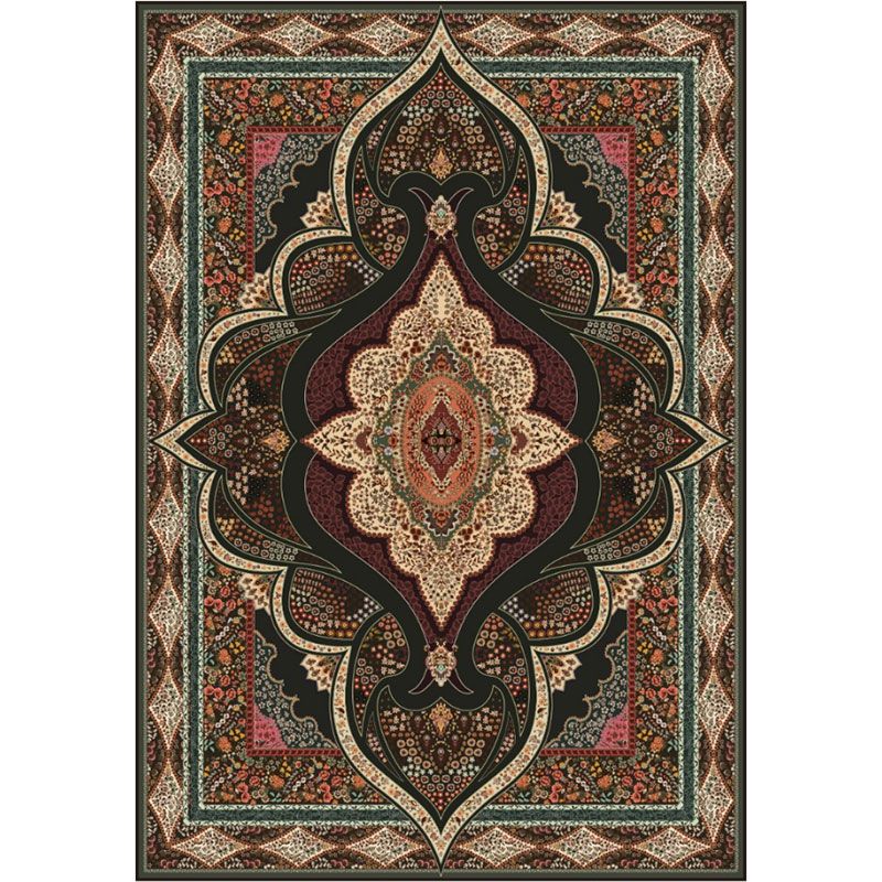 Shabby Chic Medallion Print Rug Polyester Indoor Carpet Stain Resistant Area Rug for Home Decoration