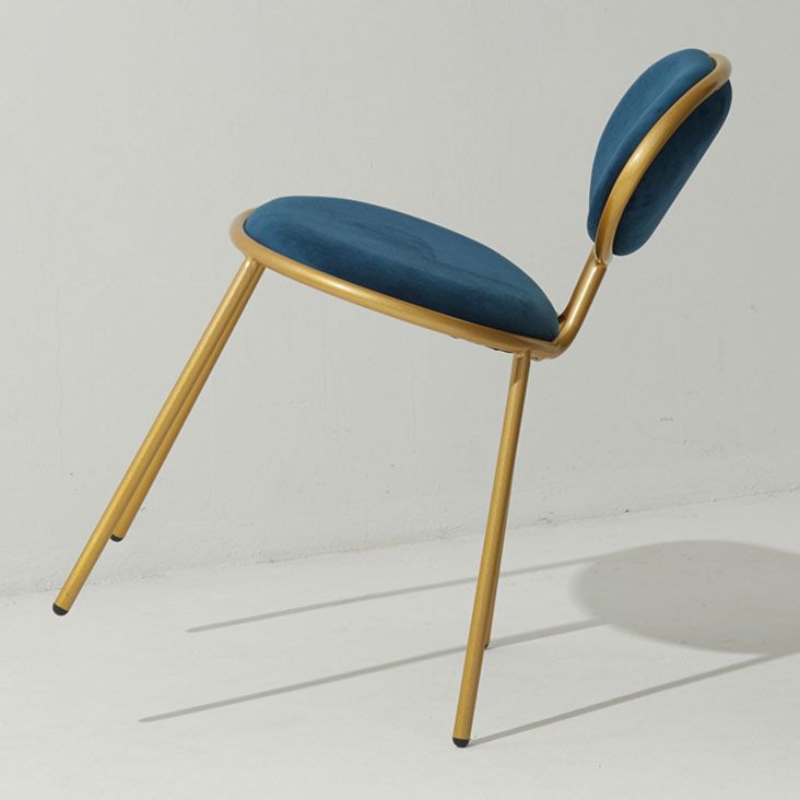 Glam Dining Side Chair Velvet Upholstered Side Chair for Home