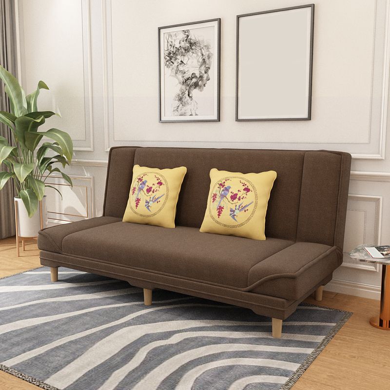 31.5 " H Contemporary Linen Armless Convertible Sleeper Sofa