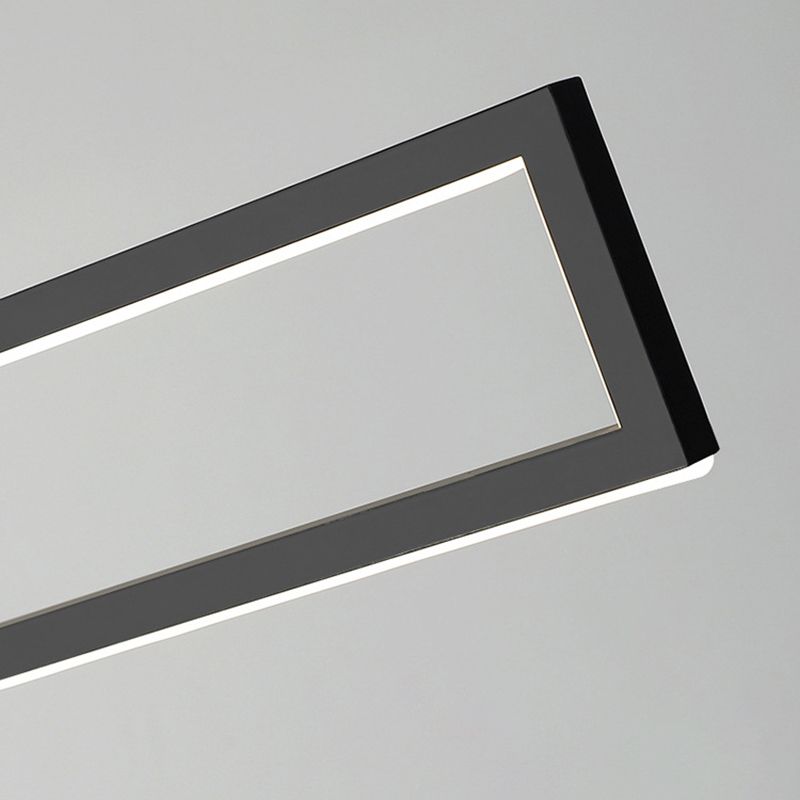 39.4 "de large style minimaliste LED île clairs Black Metal Long Strip Suspension Lampe pour le bar de cuisine