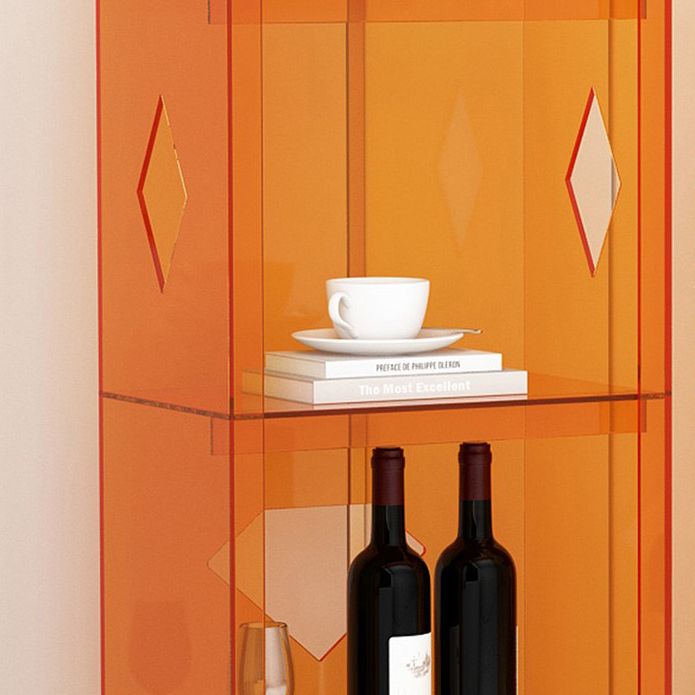 Modern Style Closed Back Standard Bookshelf Acrylic Bookcase for Home Office