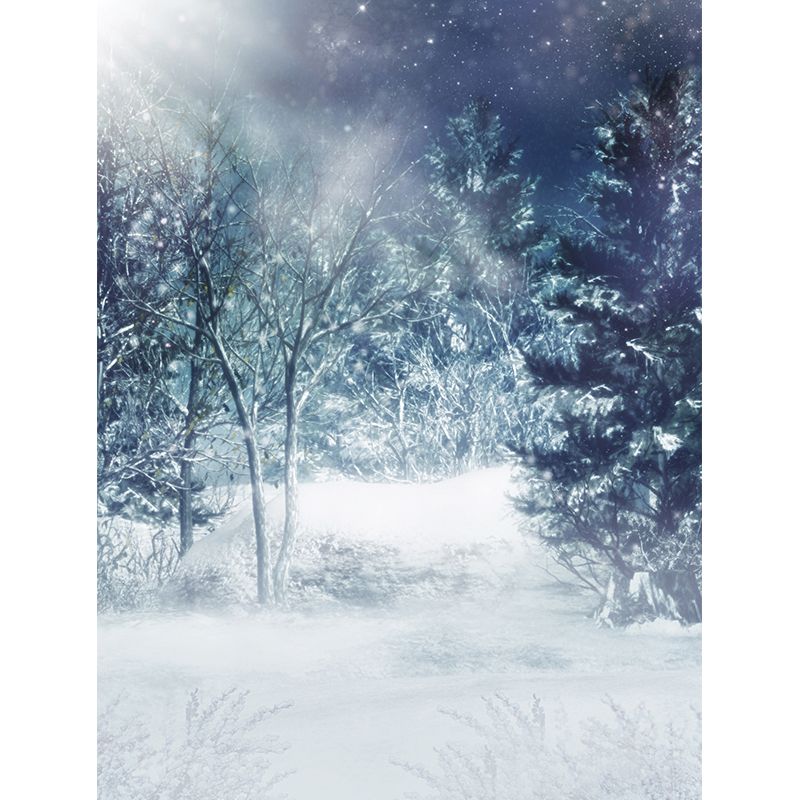 Water Resistant Pine Forest Mural Non-Woven Modern Wall Covering for Adults Room