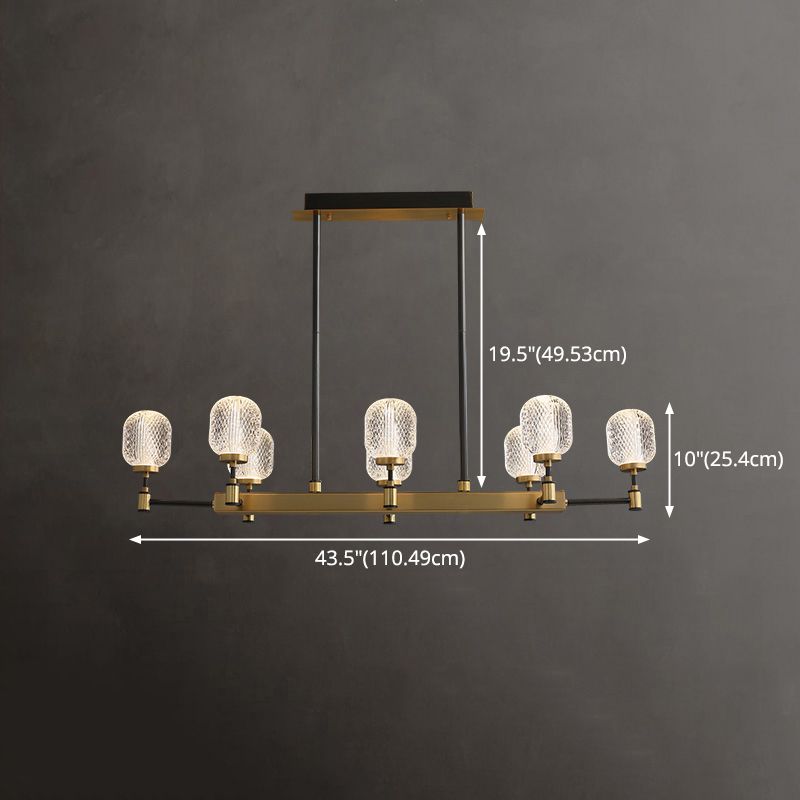 Luces de lámparas de la isla de iluminación lineal Luces de araña colgante moderna