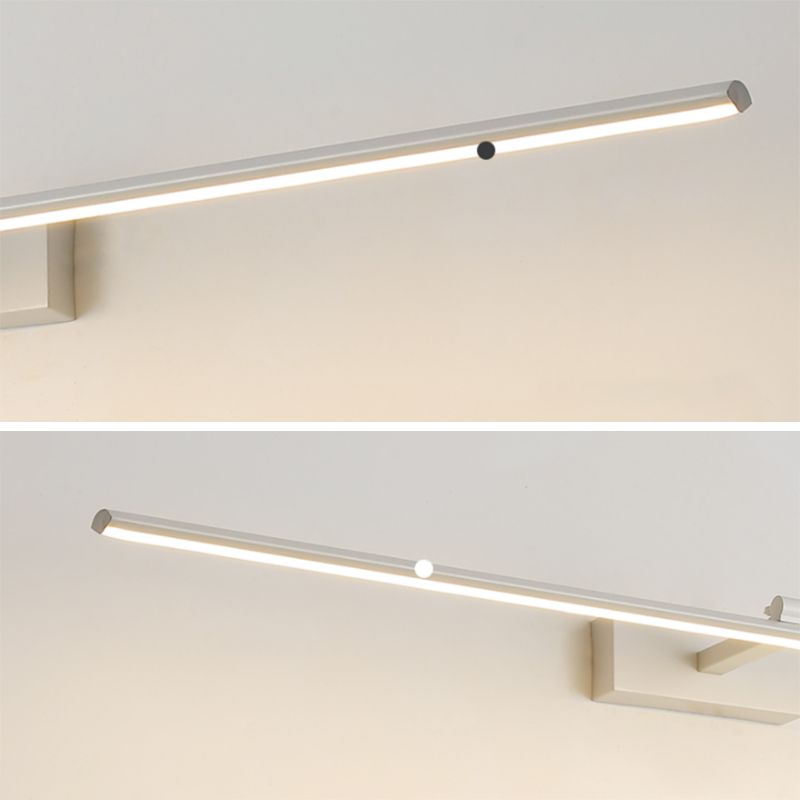 Modern Minimalist Style Linear Wall Mounted Vanity Lights Aluminum 1 Light Vanity Mirror Lights for Bathroom