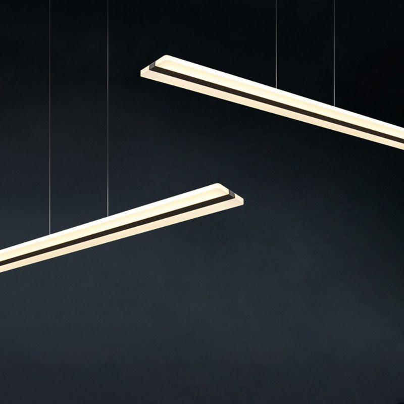 Nordic modern LED Island Light Light Aluminium Pendant Lightture pour salle à manger