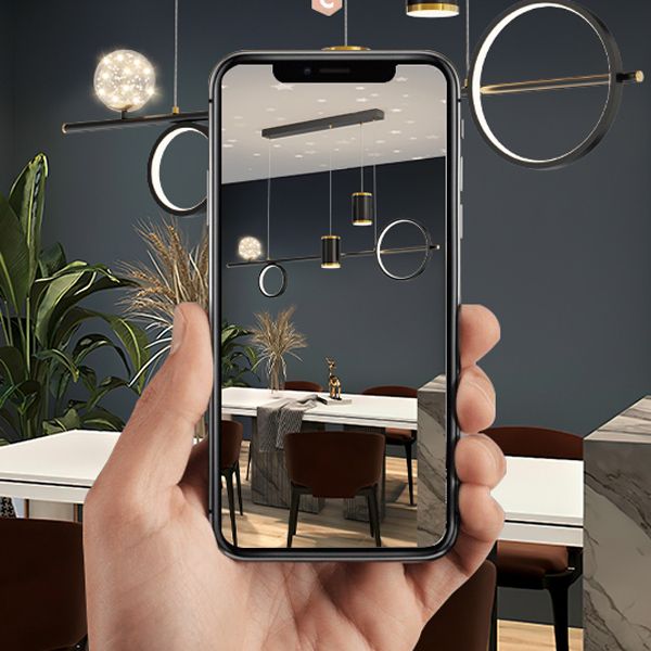 5-Light Modern Kitchen Pendant Lights Linear Metal Island Lighting Ideas