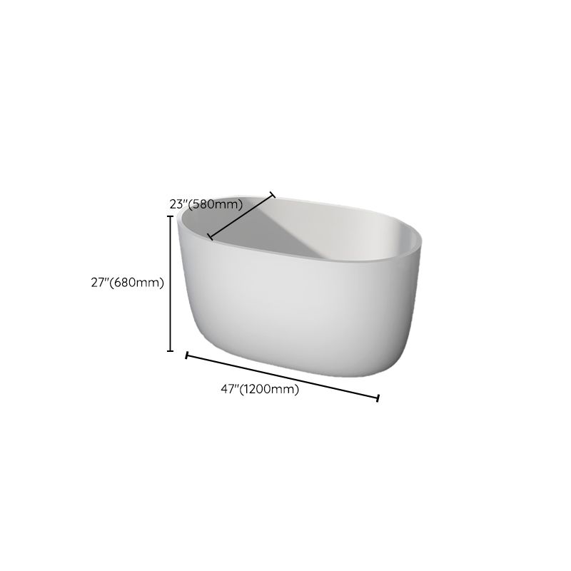 Modern Acrylic Ellipse White Bathtub Back to Wall with Drain Bath Tub