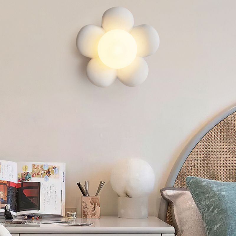 Modern Sconce Light Fixture Pink/White Wall Light Sconce for Bedroom