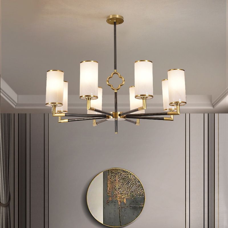 Luces colgantes colgantes de cilindros modernos de vidrio colgante moderno